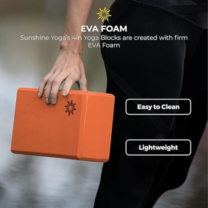 Bulk 4in Foam Yoga Blocks, 10 Pack