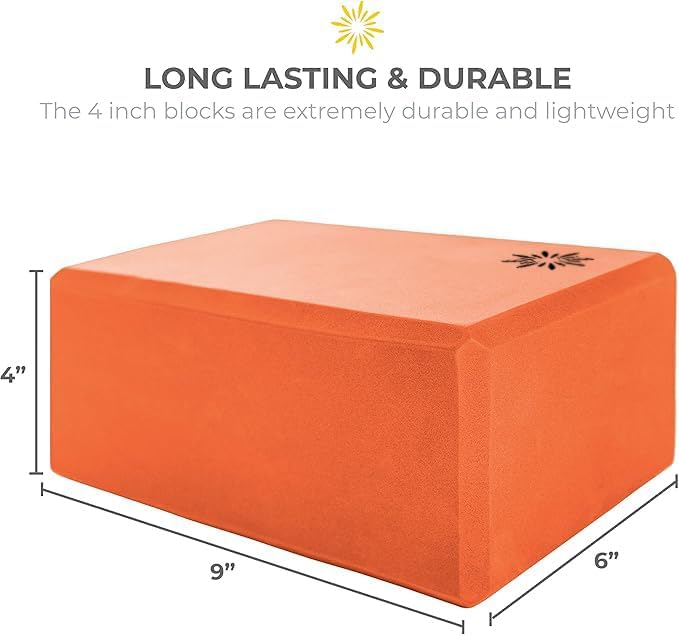 Bulk 4in Foam Yoga Blocks, 10 Pack
