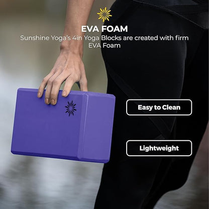 Bulk 4in Foam Yoga Blocks, 10 Pack