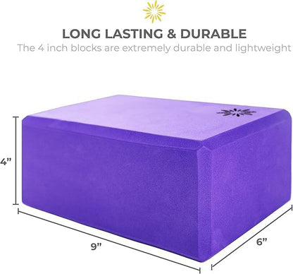 Bulk 4in Foam Yoga Blocks, 10 Pack
