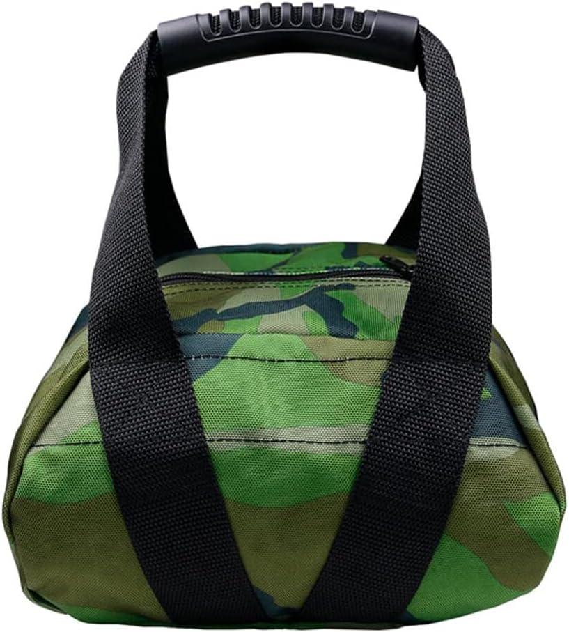 Camouflage Weightlifting Training Sandbag Kettlebell Sandbag, Adjustable Canvas Soft Sand Bag with Handles, Weightlifting Dumbbell for Home Training Fitness Yoga Workout