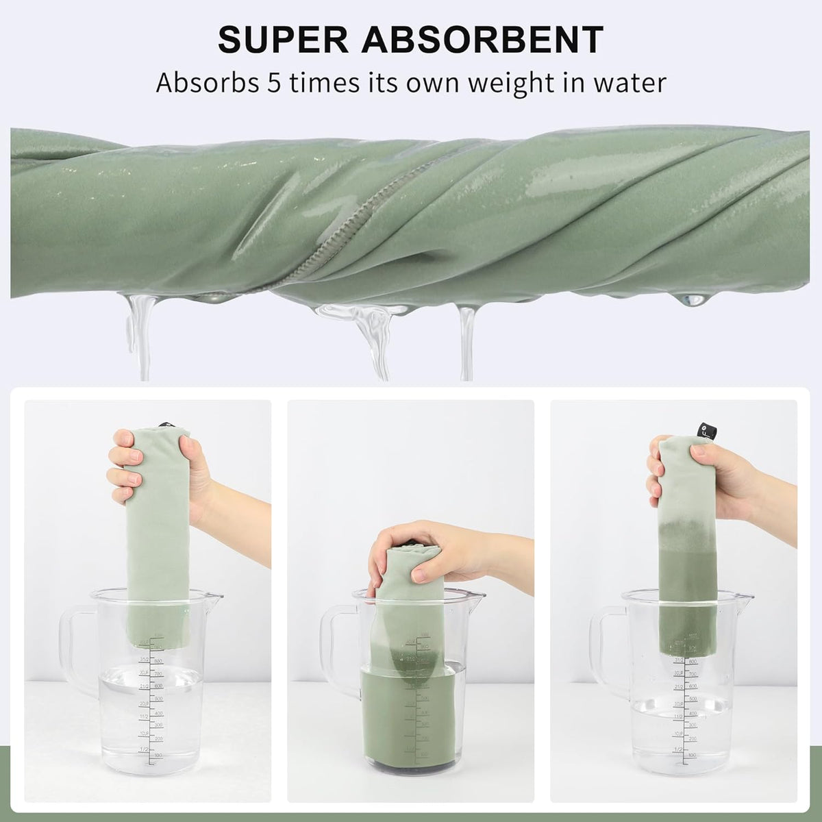 Microfiber Towel Quick Dry Camping & Travel & Gym Towel. Compact | Super Absorbent, Lightweight, Fast Drying. Suitable for Beach, Bath, Backpacking, Hiking, Swim.