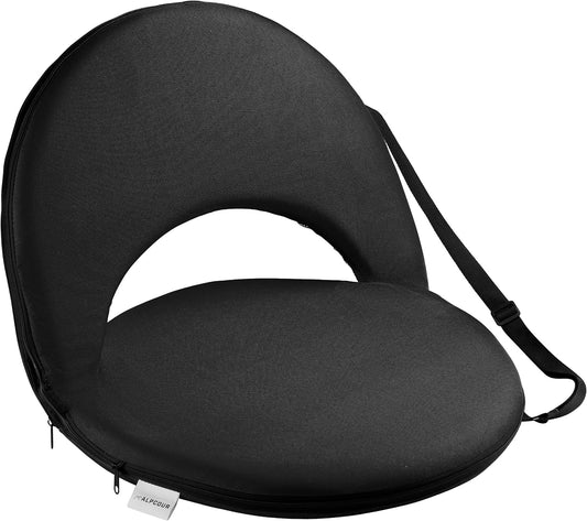 Folding Stadium Seat – Deluxe Outdoor Camping Reclining Waterproof Cushion Chair for Bleachers – Best 6-Position Back Support Picnic Bleacher Seats w/Extra Thick Padding for Support & Comfort