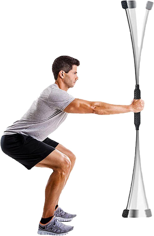 Yoga Starter Set - Flexi Bar, Resistance Band & Shoulder Tube for Elastic Exercise & Training Fitness