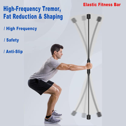 Yoga Starter Set - Flexi Bar, Resistance Band & Shoulder Tube for Elastic Exercise & Training Fitness