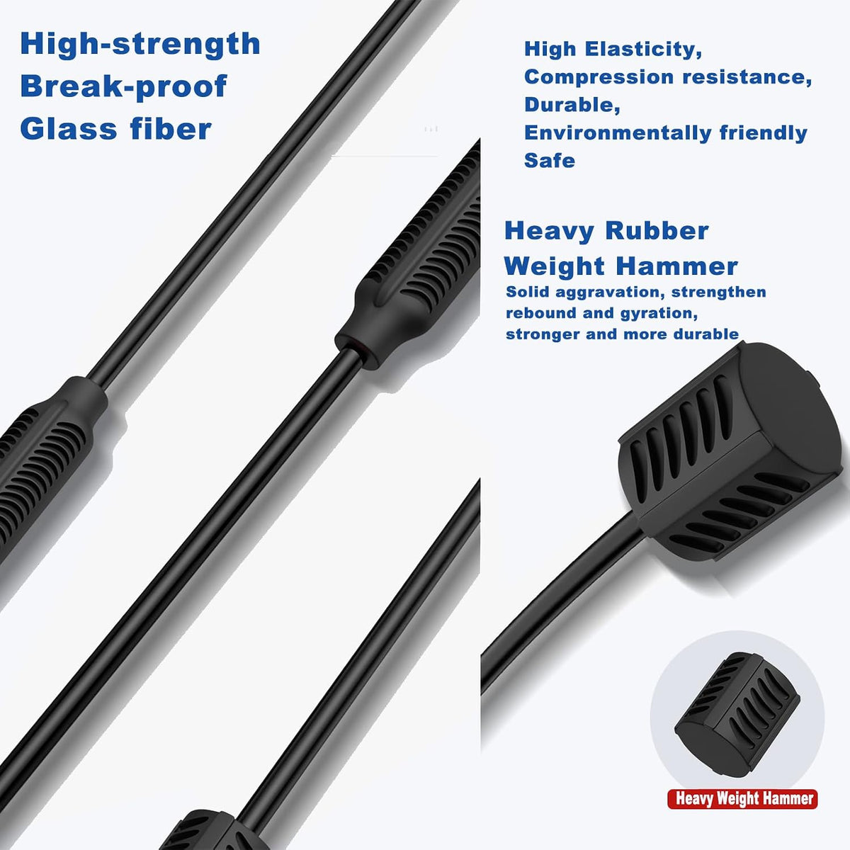 Yoga Starter Set - Flexi Bar, Resistance Band & Shoulder Tube for Elastic Exercise & Training Fitness
