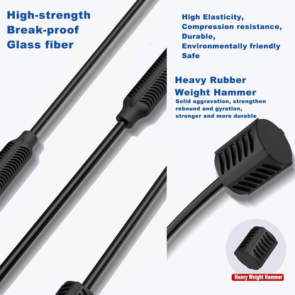 Yoga Starter Set - Flexi Bar, Resistance Band & Shoulder Tube for Elastic Exercise & Training Fitness