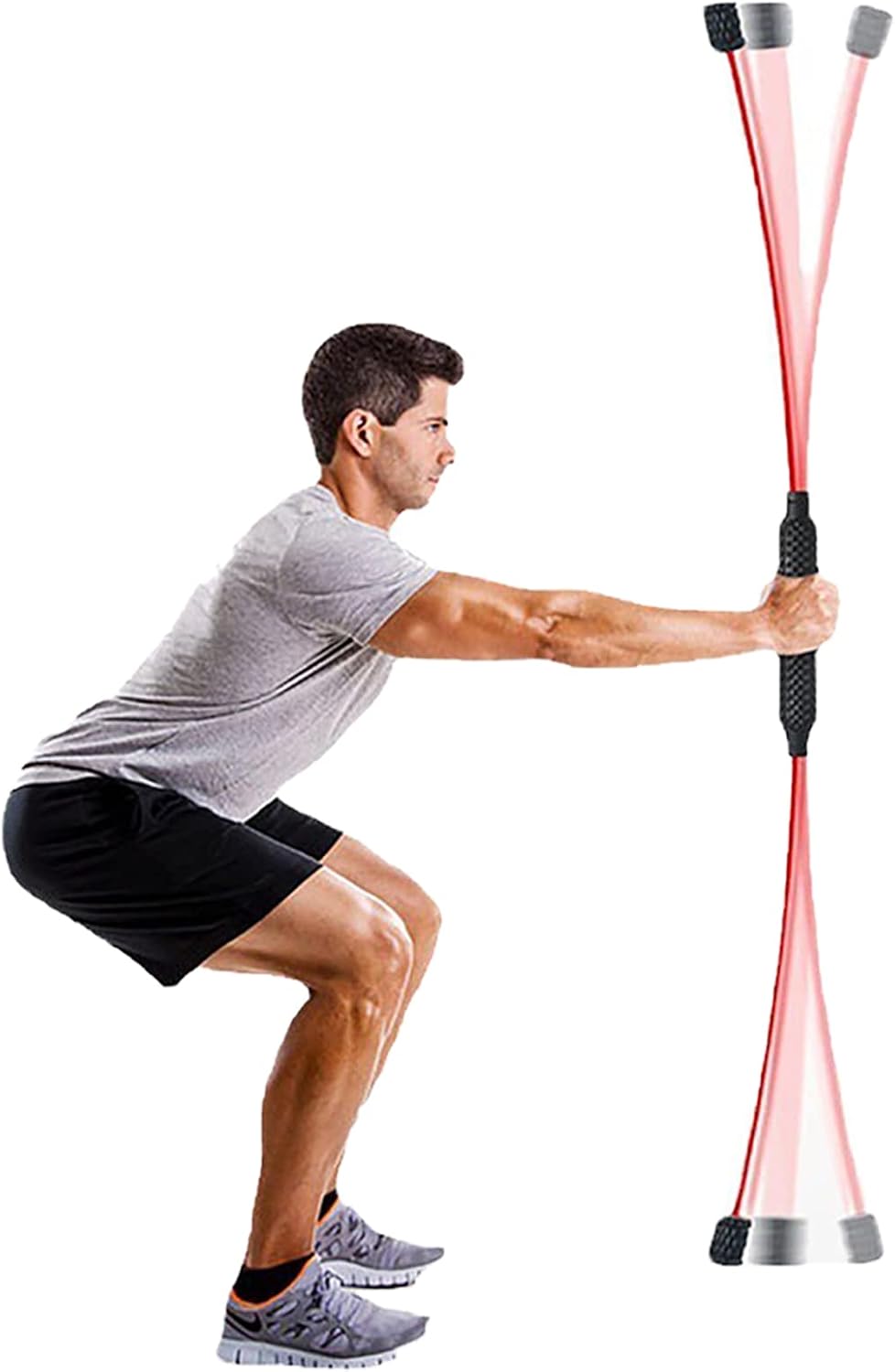Yoga Starter Set - Flexi Bar, Resistance Band & Shoulder Tube for Elastic Exercise & Training Fitness