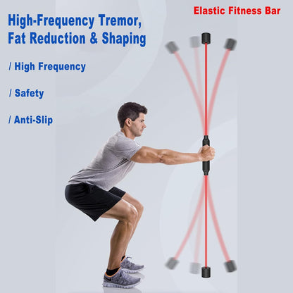 Yoga Starter Set - Flexi Bar, Resistance Band & Shoulder Tube for Elastic Exercise & Training Fitness