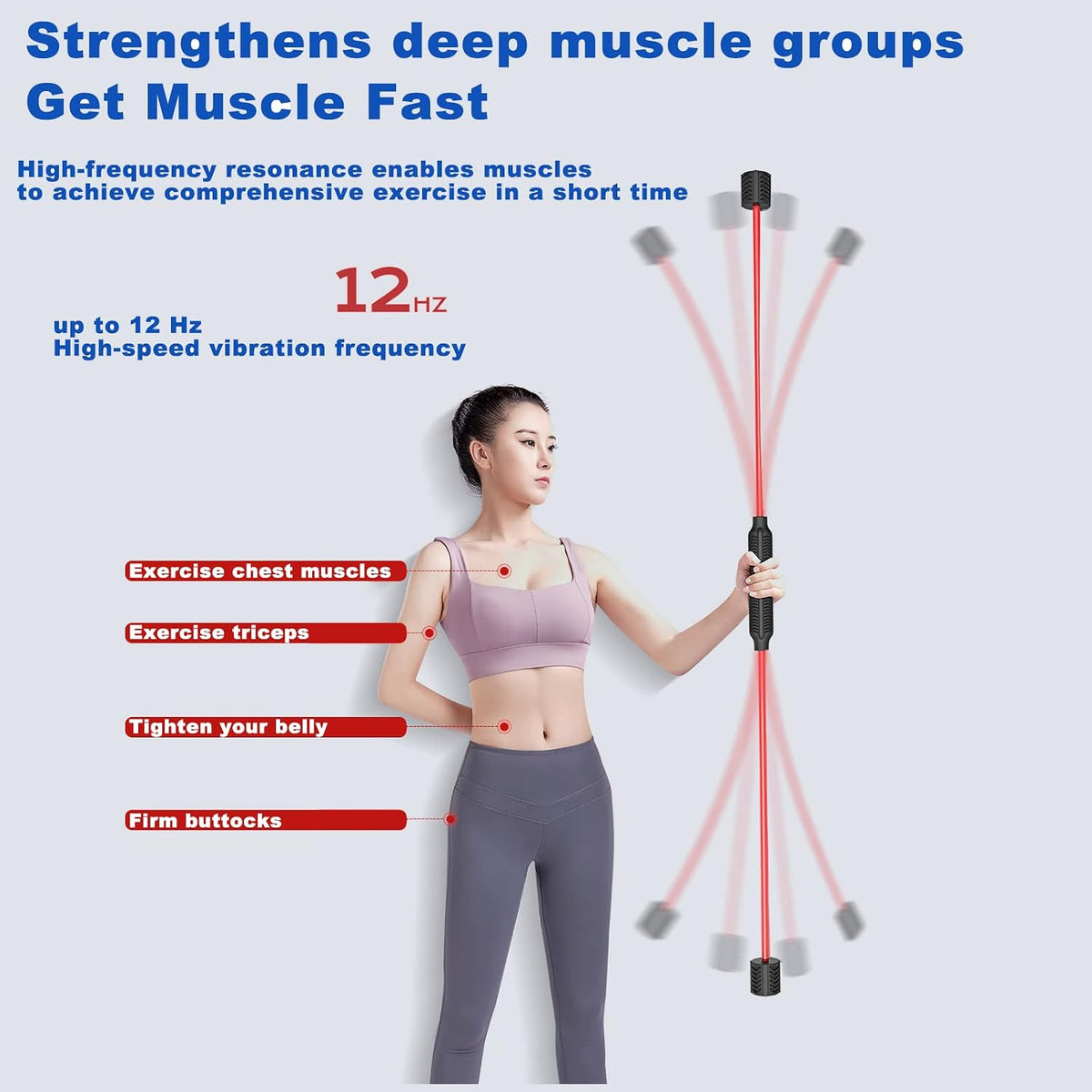 Yoga Starter Set - Flexi Bar, Resistance Band & Shoulder Tube for Elastic Exercise & Training Fitness