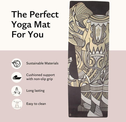 Suede Yoga Mat, Non Slip, 72 x 24 Inch, 3mm Thick