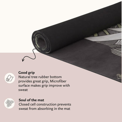 Suede Yoga Mat, Non Slip, 72 x 24 Inch, 3mm Thick