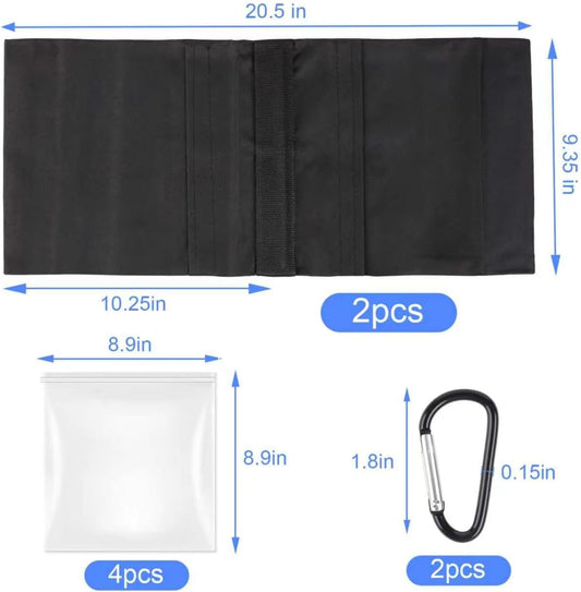 2 Pack Sand Bags, Black Sand Bags for Weight, Heavy Duty Sandbags for Umbrella Base, Photography Video Equipment, Light Tripod, Fishing Chair, Sports, Backdrop Stand, Camping, Tent