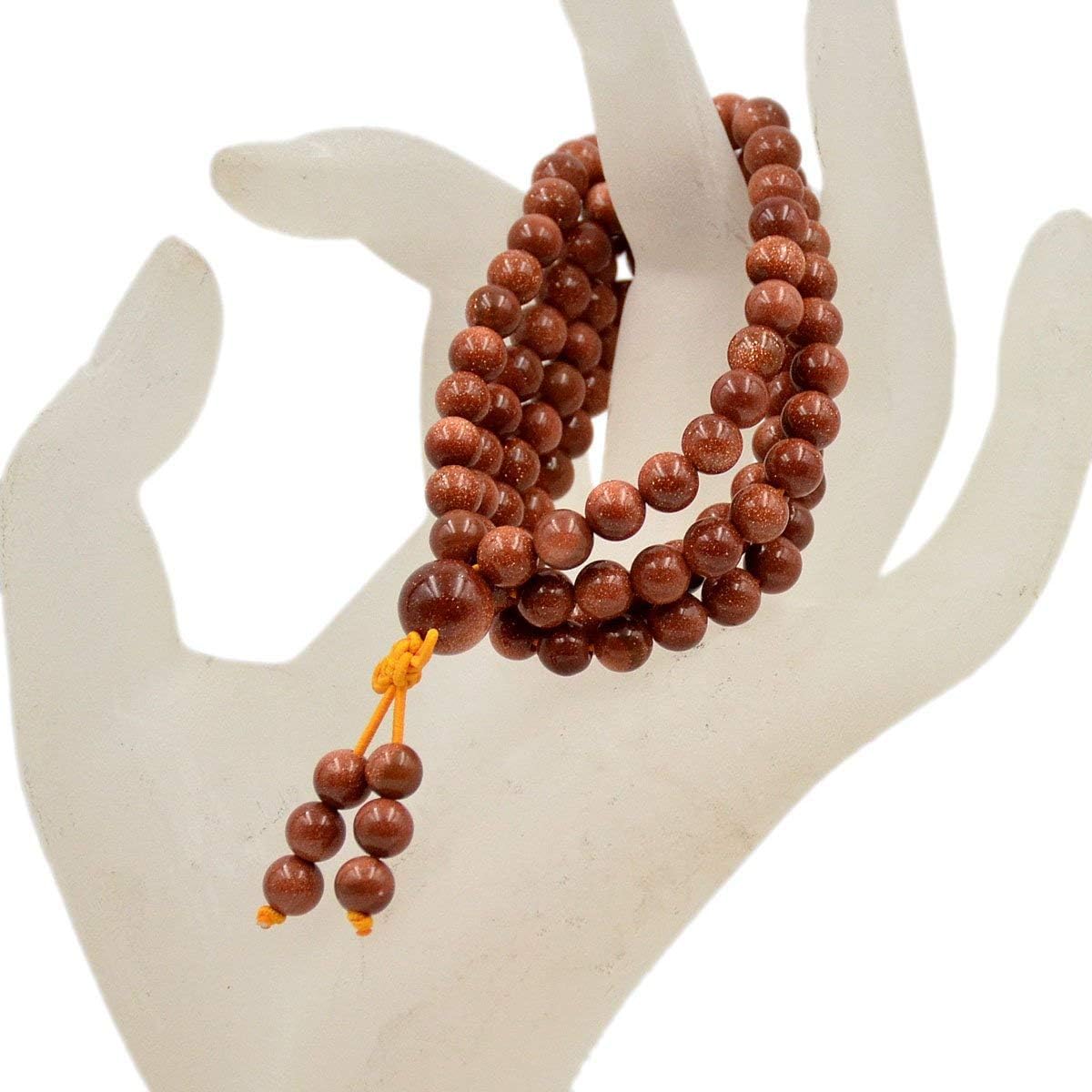 6mm Natural Healing Gemstones Buddhist 108 Prayer Mala Stretchy Bracelet Necklace