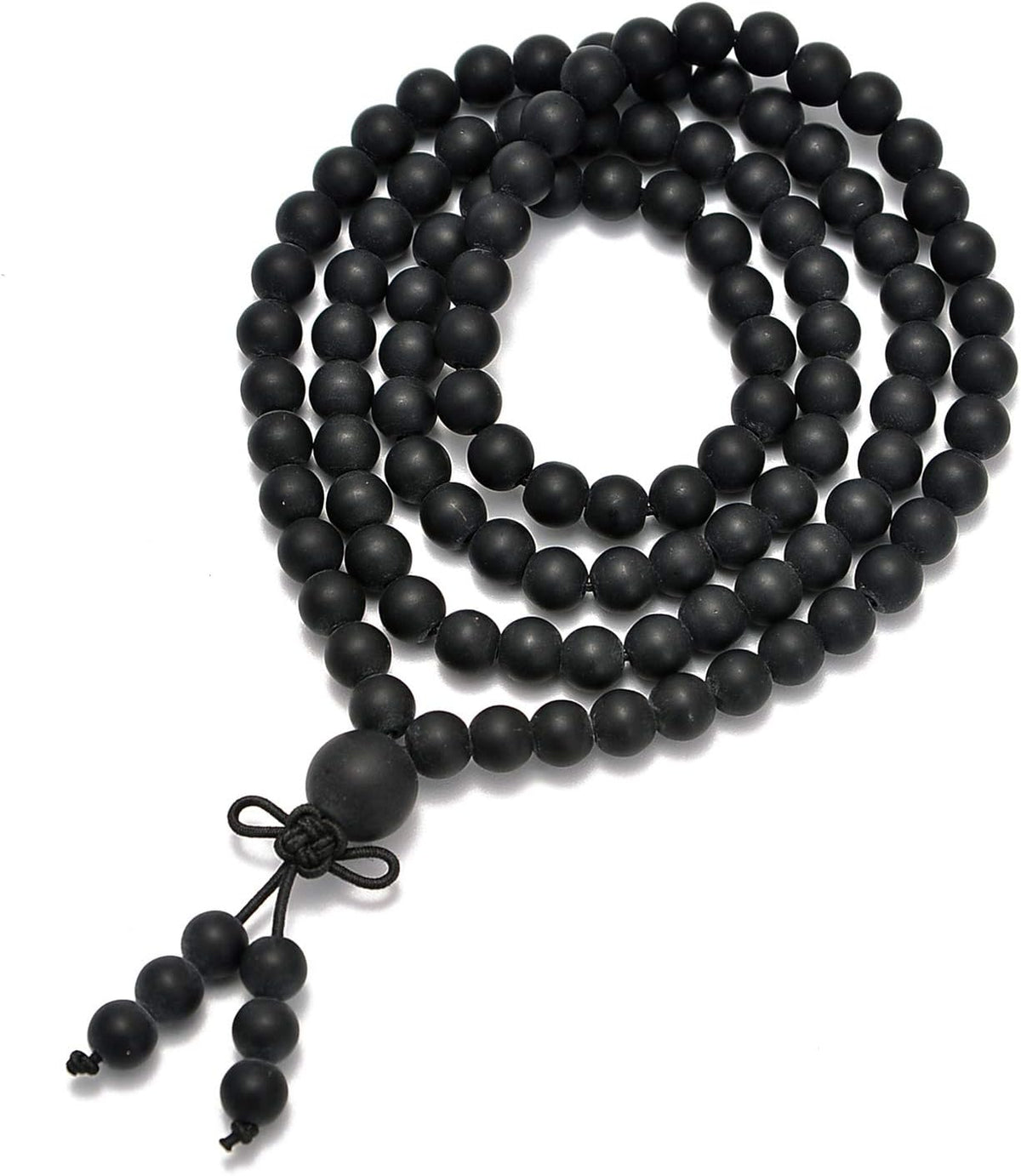 6mm Natural Healing Gemstones Buddhist 108 Prayer Mala Stretchy Bracelet Necklace