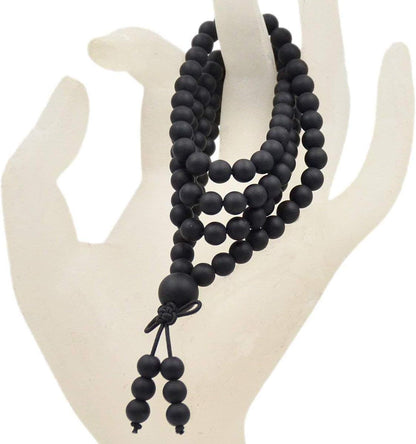 6mm Natural Healing Gemstones Buddhist 108 Prayer Mala Stretchy Bracelet Necklace