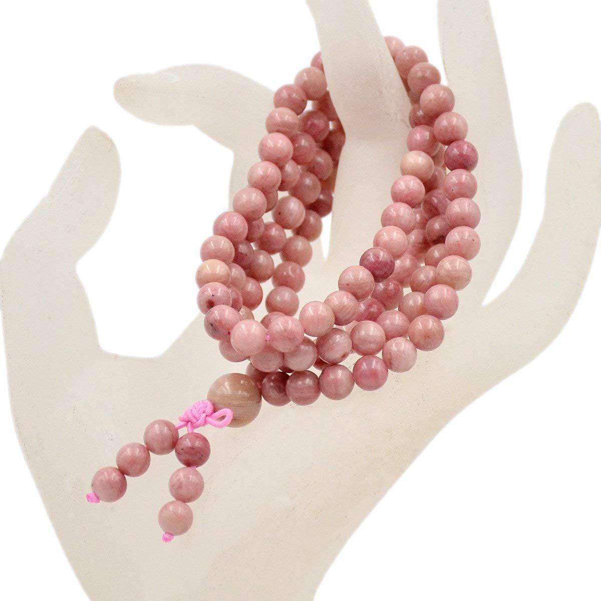 6mm Natural Healing Gemstones Buddhist 108 Prayer Mala Stretchy Bracelet Necklace