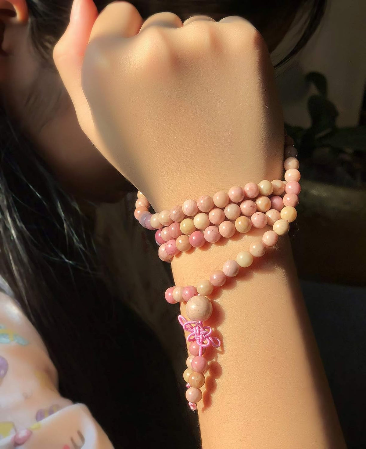 6mm Natural Healing Gemstones Buddhist 108 Prayer Mala Stretchy Bracelet Necklace