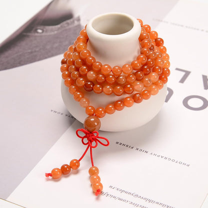 6mm Natural Healing Gemstones Buddhist 108 Prayer Mala Stretchy Bracelet Necklace