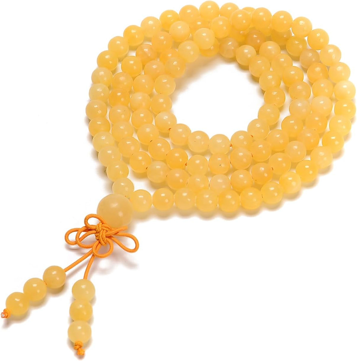 6mm Natural Healing Gemstones Buddhist 108 Prayer Mala Stretchy Bracelet Necklace