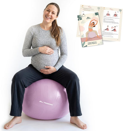 Pregnancy Ball for Daily Comfort & Labor, Exercise Guide Included