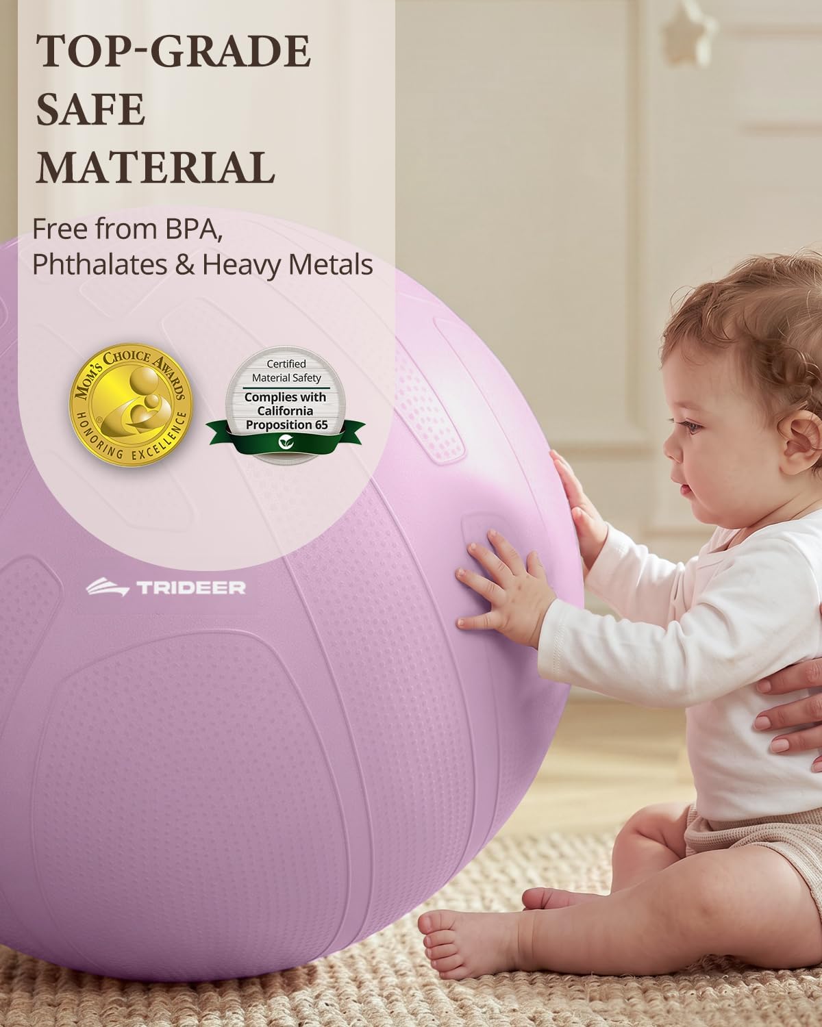 Pregnancy Ball for Daily Comfort & Labor, Exercise Guide Included