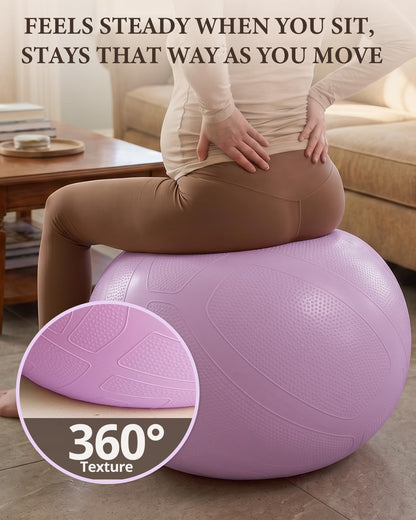 Pregnancy Ball for Daily Comfort & Labor, Exercise Guide Included