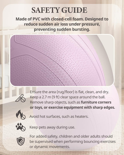 Pregnancy Ball for Daily Comfort & Labor, Exercise Guide Included