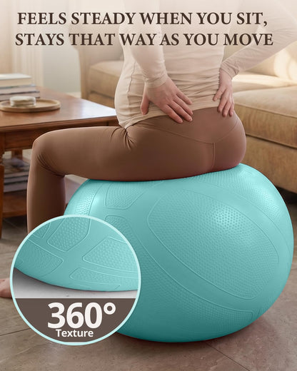 Pregnancy Ball for Daily Comfort & Labor, Exercise Guide Included