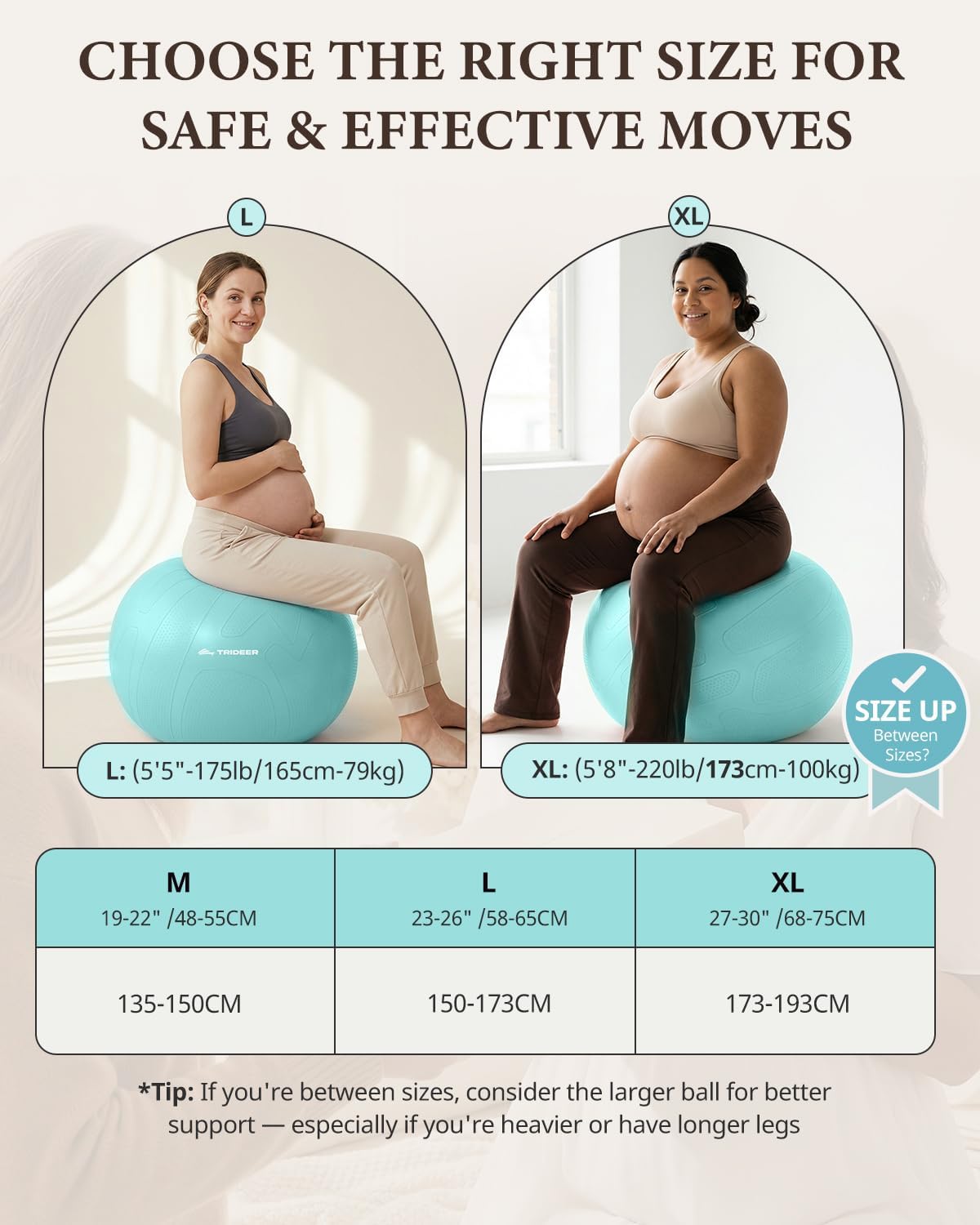 Pregnancy Ball for Daily Comfort & Labor, Exercise Guide Included