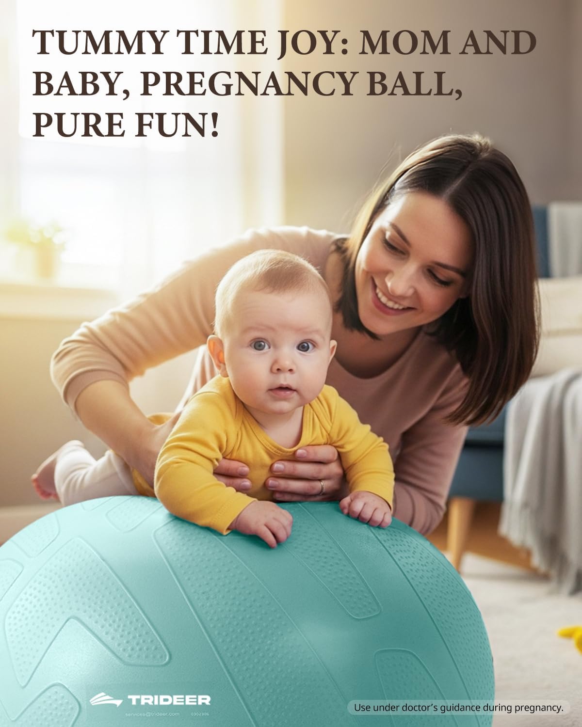 Pregnancy Ball for Daily Comfort & Labor, Exercise Guide Included