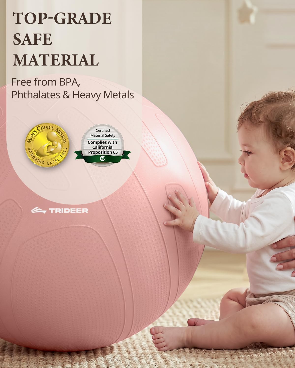 Pregnancy Ball for Daily Comfort & Labor, Exercise Guide Included