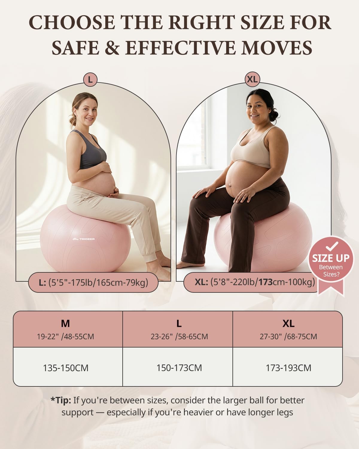 Pregnancy Ball for Daily Comfort & Labor, Exercise Guide Included