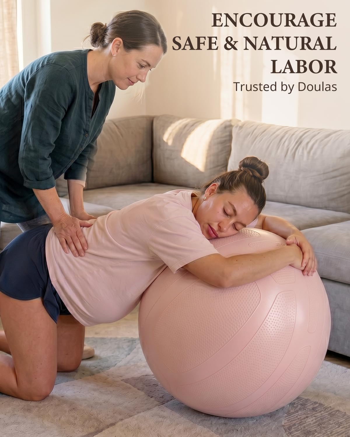 Pregnancy Ball for Daily Comfort & Labor, Exercise Guide Included