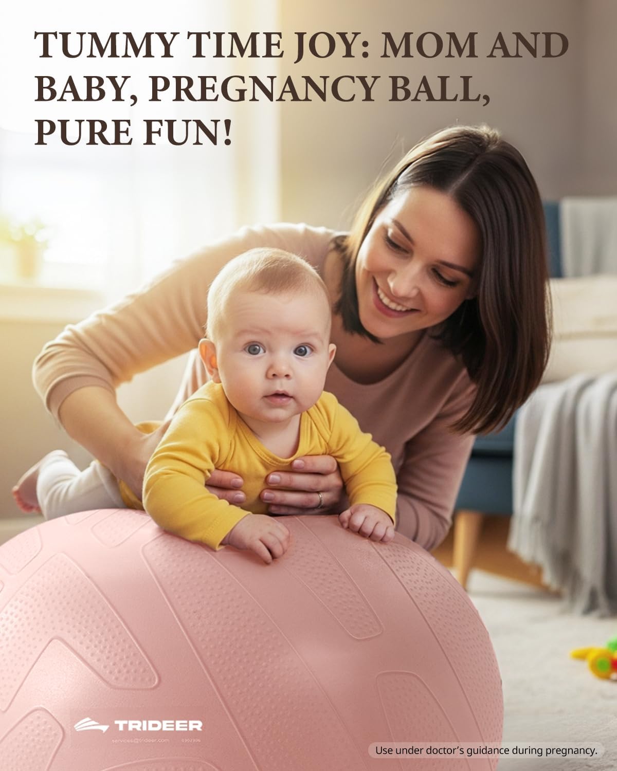 Pregnancy Ball for Daily Comfort & Labor, Exercise Guide Included