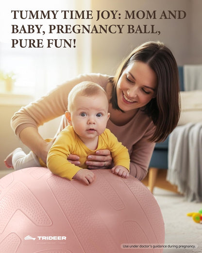 Pregnancy Ball for Daily Comfort & Labor, Exercise Guide Included