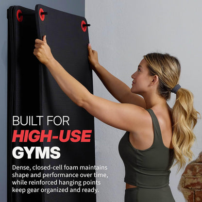 Hanging Exercise Mats for Gyms, Closed-Cell Foam Yoga & Fitness Mats with Grommets, Thick Workout Mats for Studios & Group Fitness Classes