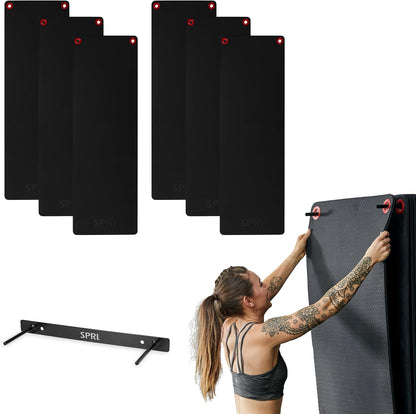 Hanging Exercise Mats for Gyms, Closed-Cell Foam Yoga & Fitness Mats with Grommets, Thick Workout Mats for Studios & Group Fitness Classes