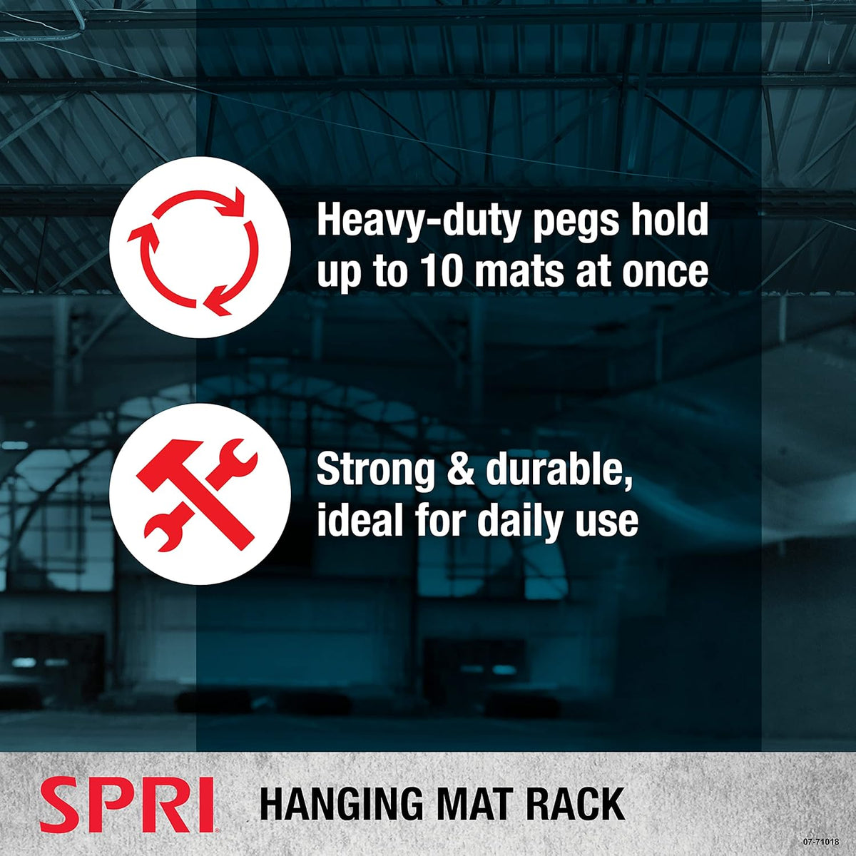 Hanging Exercise Mats for Gyms, Closed-Cell Foam Yoga & Fitness Mats with Grommets, Thick Workout Mats for Studios & Group Fitness Classes