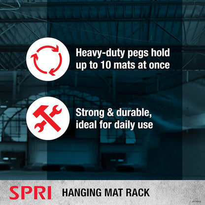 Hanging Exercise Mats for Gyms, Closed-Cell Foam Yoga & Fitness Mats with Grommets, Thick Workout Mats for Studios & Group Fitness Classes
