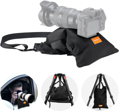 Sandbags for Photography, 4 Pack Black Sand Bags for Weight Heavy Duty Sandbag for Light Stands Boom Arms Tripods