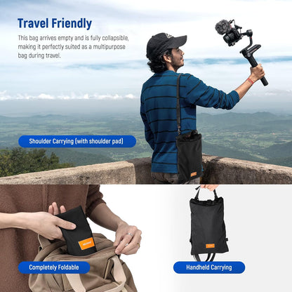 Sandbags for Photography, 4 Pack Black Sand Bags for Weight Heavy Duty Sandbag for Light Stands Boom Arms Tripods