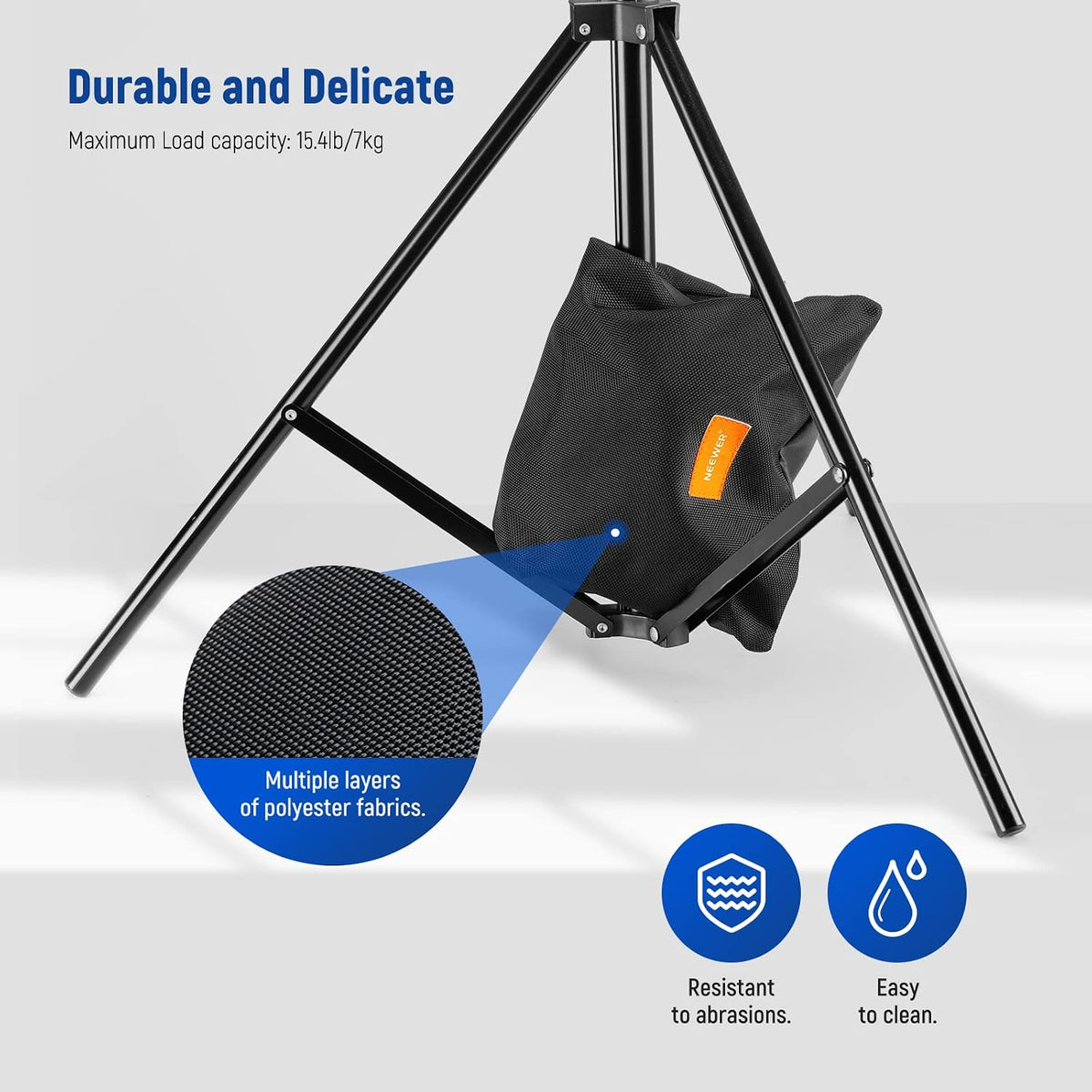Sandbags for Photography, 4 Pack Black Sand Bags for Weight Heavy Duty Sandbag for Light Stands Boom Arms Tripods