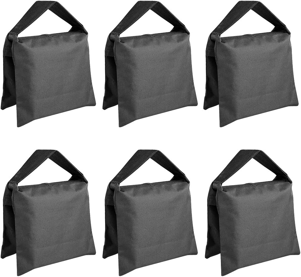 Sandbags for Photography, 4 Pack Black Sand Bags for Weight Heavy Duty Sandbag for Light Stands Boom Arms Tripods