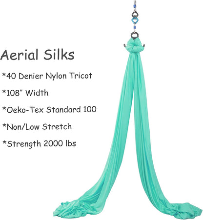Aerial Silks Yoga Swing Set, Fitness Aerial Yoga Kit