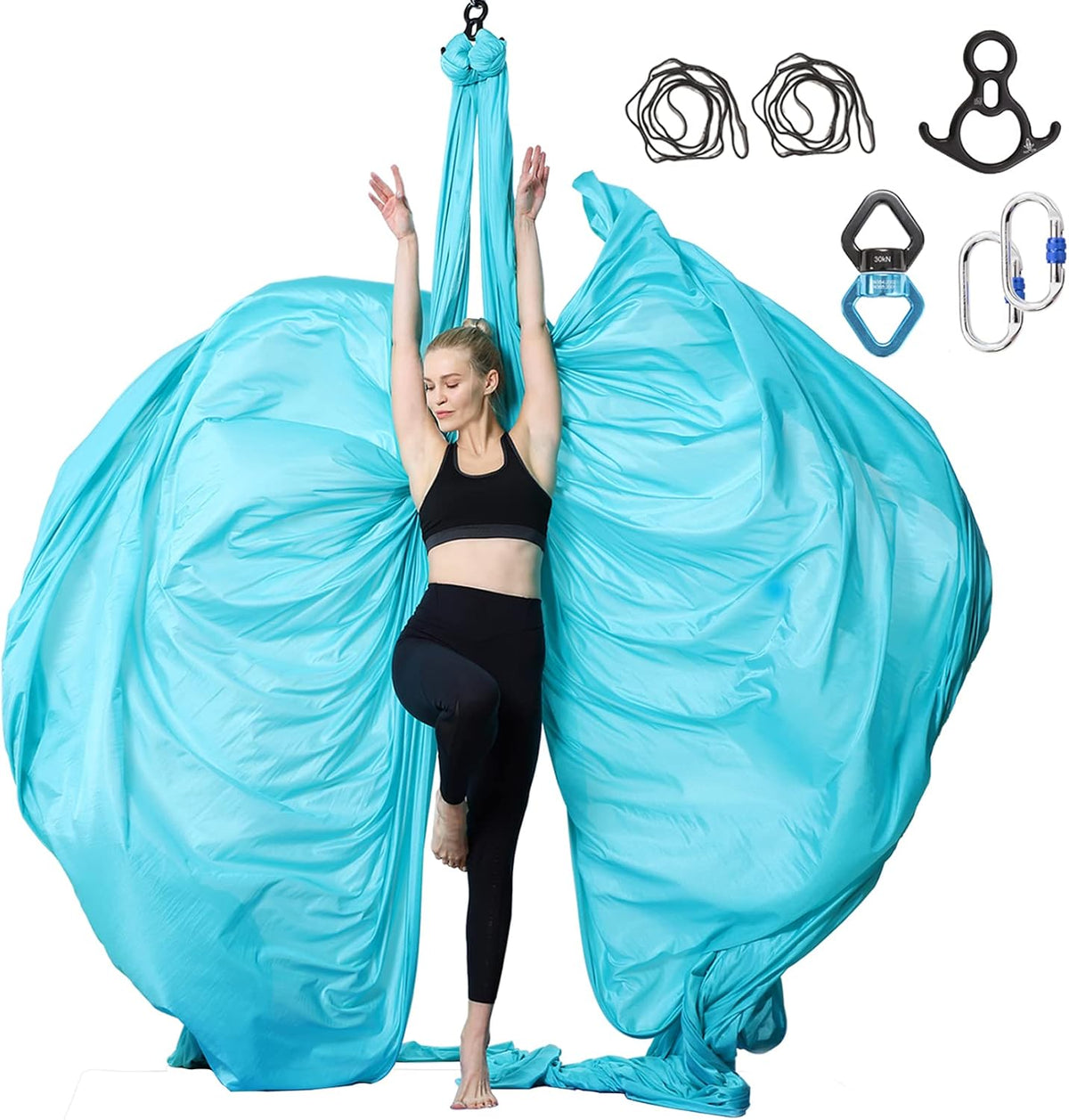 Aerial Silks Yoga Swing Set, Fitness Aerial Yoga Kit