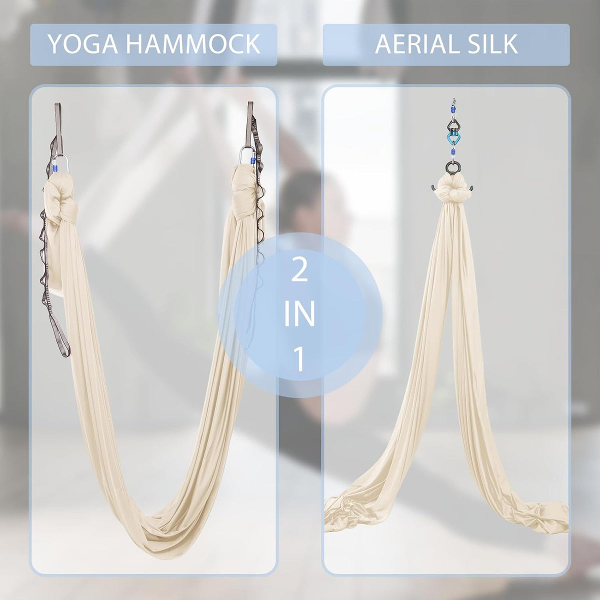 Aerial Silks Yoga Swing Set, Fitness Aerial Yoga Kit