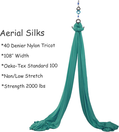 Aerial Silks Yoga Swing Set, Fitness Aerial Yoga Kit