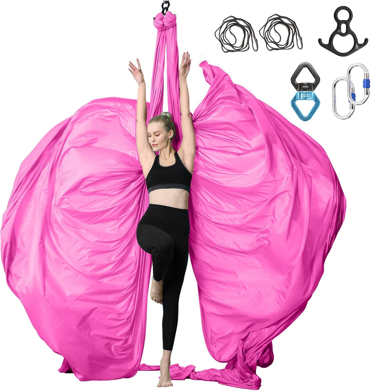Aerial Silks Yoga Swing Set, Fitness Aerial Yoga Kit