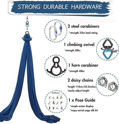 Aerial Silks Yoga Swing Set, Fitness Aerial Yoga Kit